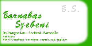 barnabas szebeni business card